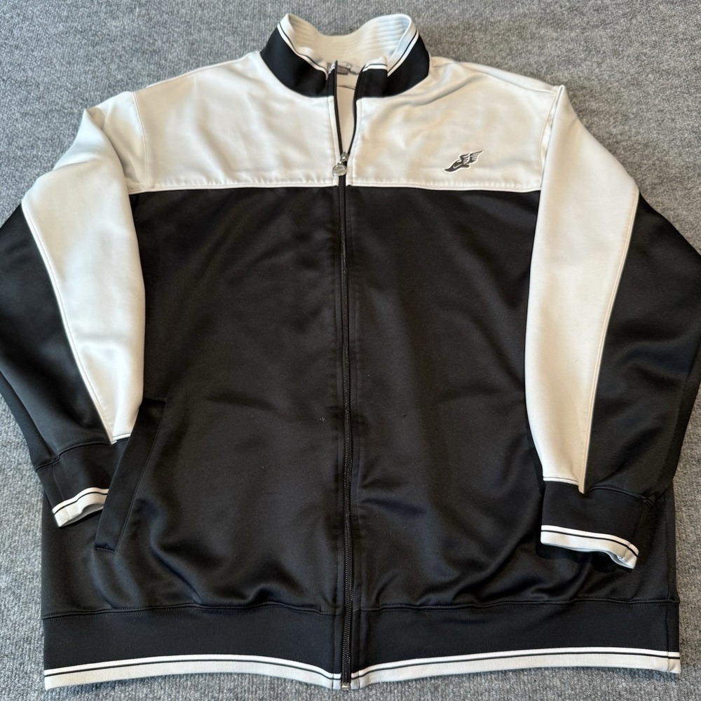 Vintage‎ Nike Two Toned Track Jacket Zip Black & Gray Swoosh Logo Men's Size XL